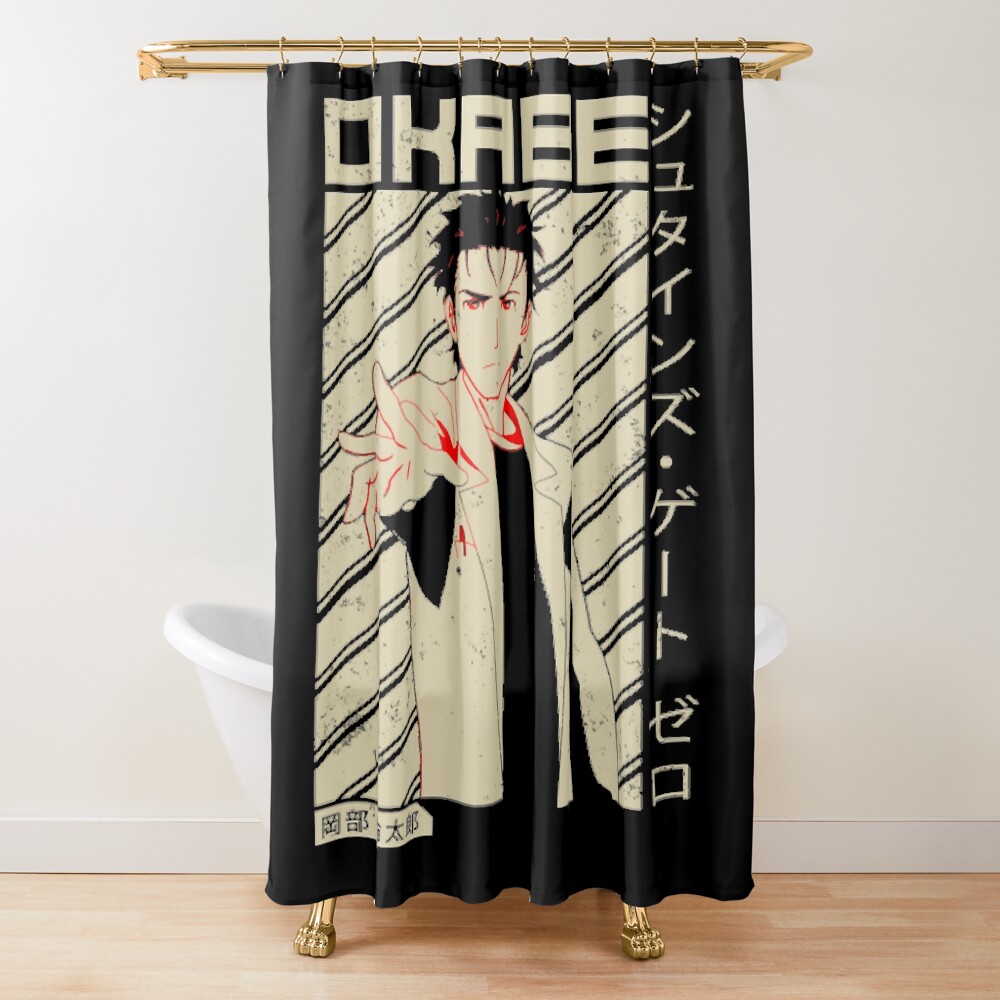 Novel Game Steins Gate Rintaro Okabe Trending Shower Curtain