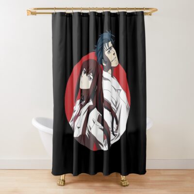 Steins Gate Okabe And Makise Bassic Design Shower Curtain