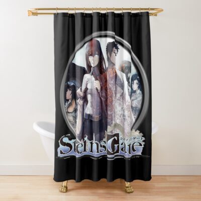 Novel Game Steins Gate Retro Design Shower Curtain