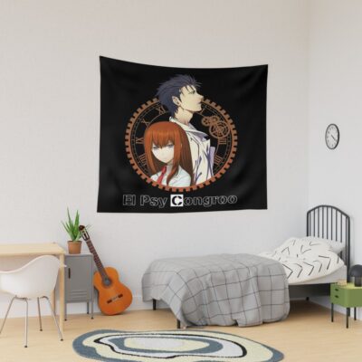 Steins Gate Rintaro Okabe Kurisu Makise Vintage Tapestry
