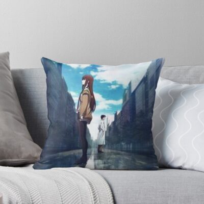 Steins Gate Love Between Dimensions Throw Pillow
