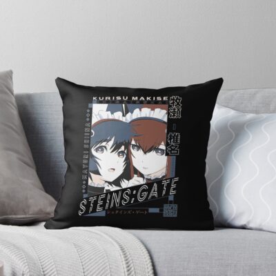 Steins Gate Makise Kurisu And Mayuri Shiina So Cute Throw Pillow