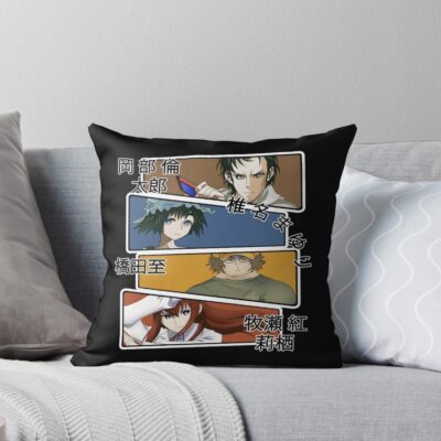 Hot Item Steins Gate Main Characters Throw Pillow