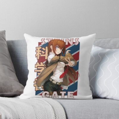 Kurisu Makise Steins Gate Anime Design Throw Pillow